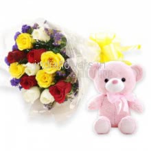 Mixed Flowers n Teddy