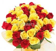 45 Red and Yellow Roses