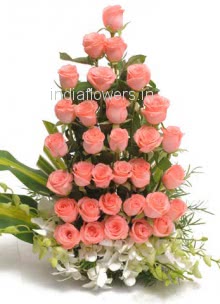 Pink Roses Arrangment
