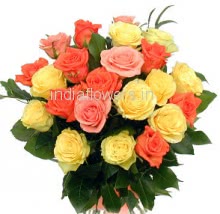 20 Pink Yellow Roses