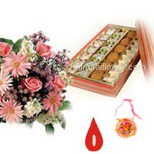 Rakhi Flowers and Mithai