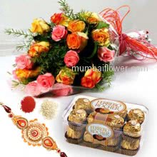 Rakhi Roses Chocolate Combo