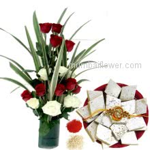 Rakhi Roses Kaju Katli