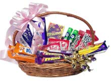 Basket of mixed chocolates 