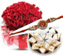 Rakhi Roses Kaju Barfi