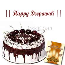 Diwali Eggless Blackforest Cake