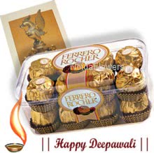 Hamper includes box of 16 PCFerrero Rocher alongwith diwali greeting card.