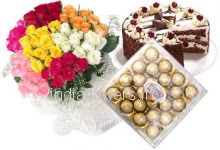 Flowers Cake Chocolate Combo