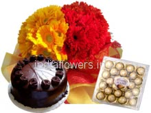 Flowers Cake Chocolate Combo