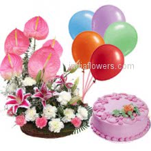 Mixed Flowers n Baloons