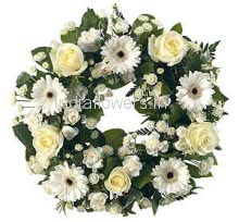 With heartfelt condolences.With deepest sympathy. Wreath Sympathy Flowers