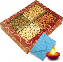 1 Kg. Mixed Dryfruits with 1pc Diwali Greeting Card