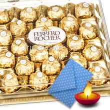 Box of 24pc Ferrero Rocher and 1pc Diwali Greeting Card